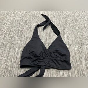 Triangle top black bikini top